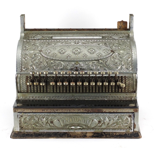 2153 - Late 19th century National Cash Register, the case decorated with foliate motifs, serial number 1512... 