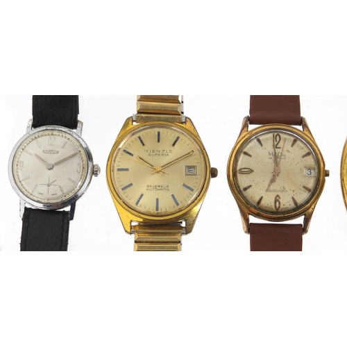 3083 - Six gentleman's wristwatches including Kienzle Superia, Mudu and Shagal