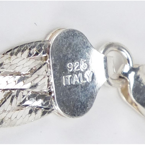 2906 - Silver and white metal necklaces and bracelets stamped 925, approximate weight 132.2g