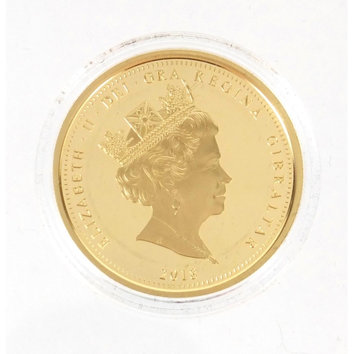 2787 - Elizabeth II 2018 Coronation gold five pound coin