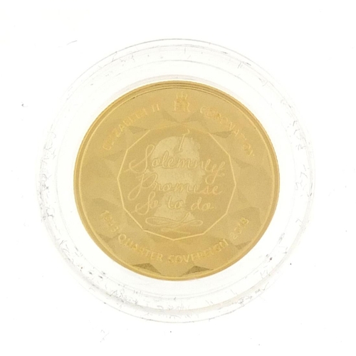 2791 - Elizabeth II 2018 Coronation gold quarter sovereign