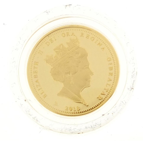 2791 - Elizabeth II 2018 Coronation gold quarter sovereign