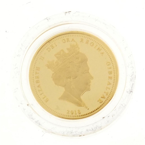 2791 - Elizabeth II 2018 Coronation gold quarter sovereign