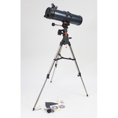 2035 - Celestron Astro Master motorised telescope on tripod stand with accessories, model 130EQ