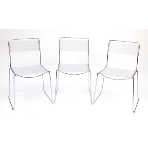 2091 - Three spaghetti chairs, designed by Giandomenico Belotti, each 80cm high