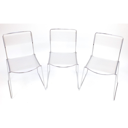 2091 - Three spaghetti chairs, designed by Giandomenico Belotti, each 80cm high