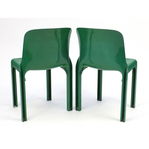 2130 - Pair of 1960's Selene chairs designed by Vico Magistretti For Artemide, 75cm high