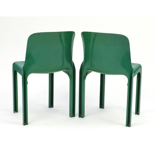 2131 - Pair of 1960's Selene chairs designed by Vico Magistretti For Artemide, 75cm high