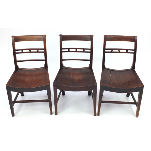 2082 - Set of seven Suffolk oak ball back chairs including two carvers, 82cm high