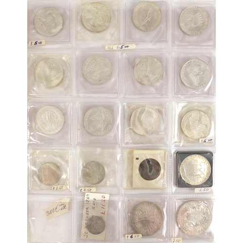 2809 - 19th century and later British and Austrian coinage, some silver including twenty five schillings an... 