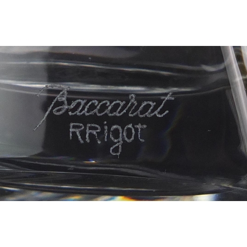 2348 - Baccarat glass vase by R Rigot and a cut glass bowl, the largest 23cm in diameter