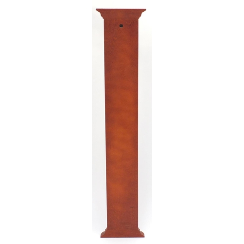 2227 - Mahogany Barometer with brass plaques, 103cm high