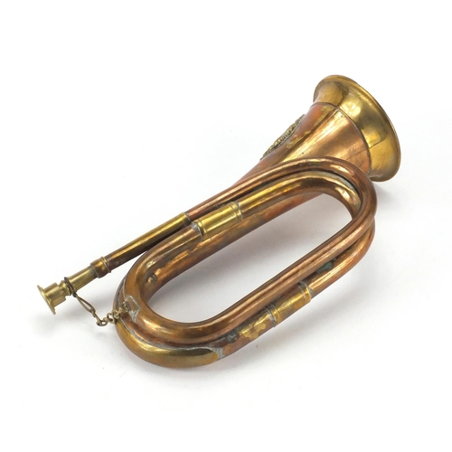 918 - Military interest copper and brass bugle with Argyll & Sutherland crest