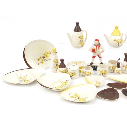 781 - Carlton Ware china including teawares and a Brewmaster pick flowers figure