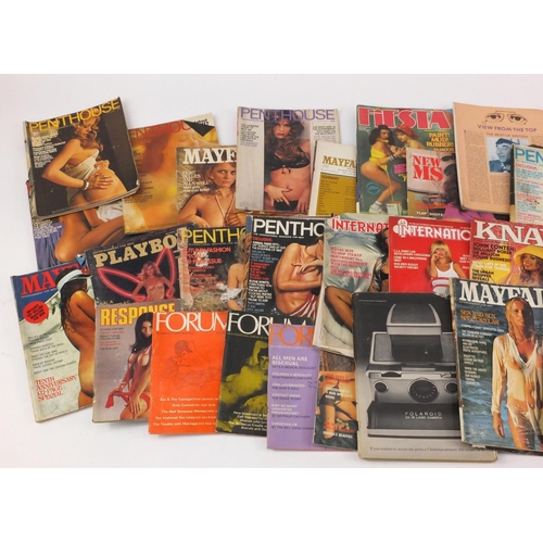 880 - Vintage adult magazines predominantly Mayfair and Penthouse