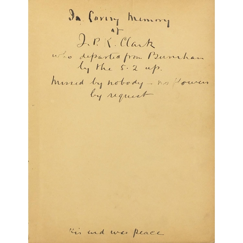 866 - Early 20th century album of autographs and sketches, some Military including Sir Morton Smart and Gr... 