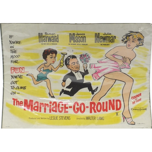 124 - Vintage film poster, The Marriage Go Round, published by Stafford & Co Limited, 102cm x 76cm
