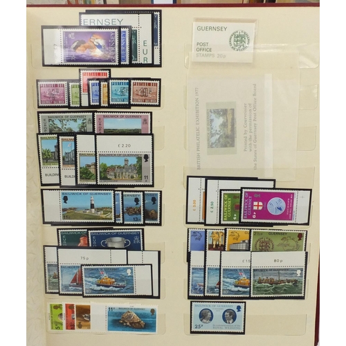 885 - World stamps, postcards and cigarette cards some arranged in albums including Bailiwick of Guernsey ... 