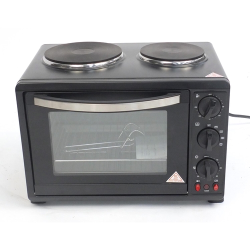 161 - Coopers combination microwave oven and hotplate