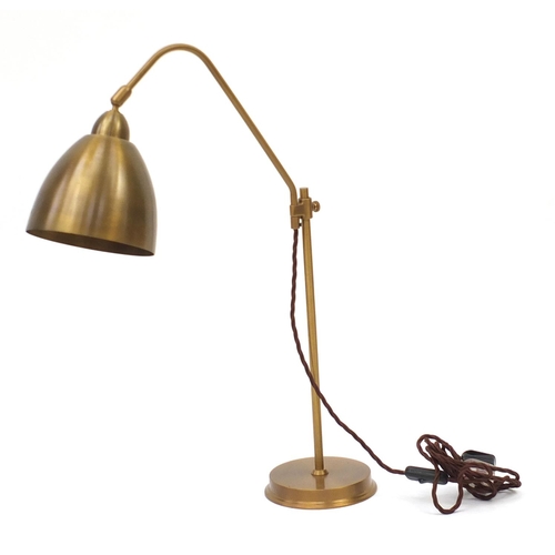 279 - Bronzed metal industrial style desk lamp