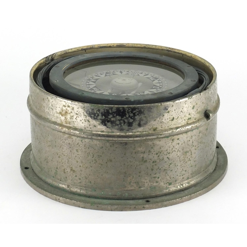 929 - J H Steward ships gimbal compass, 28cm in diameter