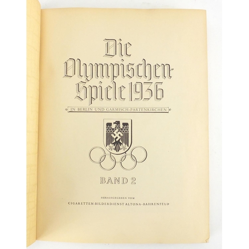 849 - 1936 Berlin Olympic Games cigarette card album, band II, with black and white photograph cards