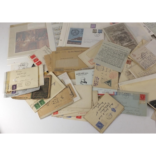 841 - Victorian and later postal history including postcards, stamps, first day covers and blocks of stamp... 