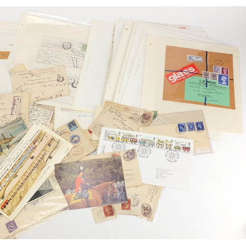 843 - Victorian and later postal history, some relating to Seaford including a penny lilac on a dividend r... 