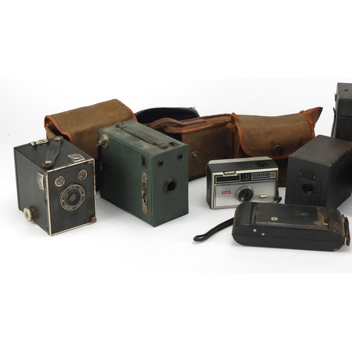 268 - Vintage cameras including Kodak, Embassy and Olympus