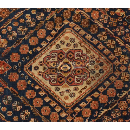 2021 - Rectangular Persian Kashgan rug, having and all over stylised design, 214cm x 138cm