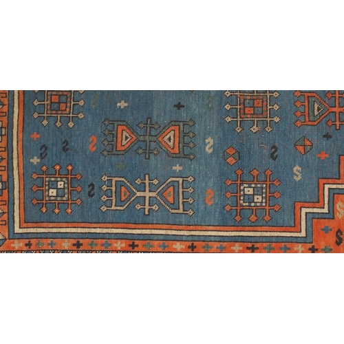 2080 - Rectangular antique Kazak prayer rug, 202cm x 132cm