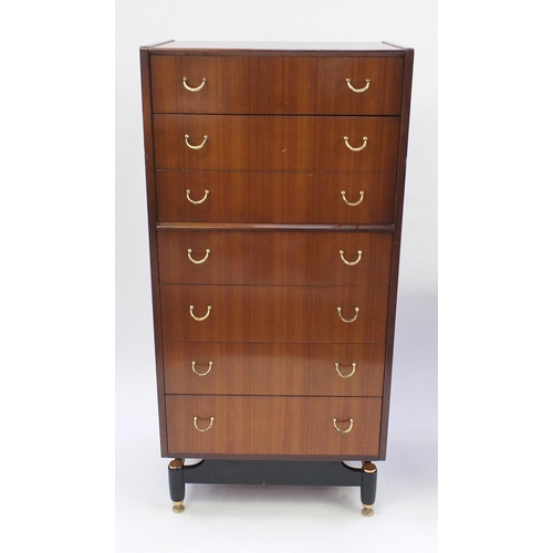 66 - G-Plan E.Gomme seven drawer chest and three drawer chest