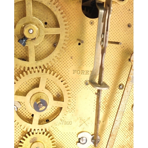 209 - Art Deco mahogany Westminster chiming mantel clock, 29cm wide