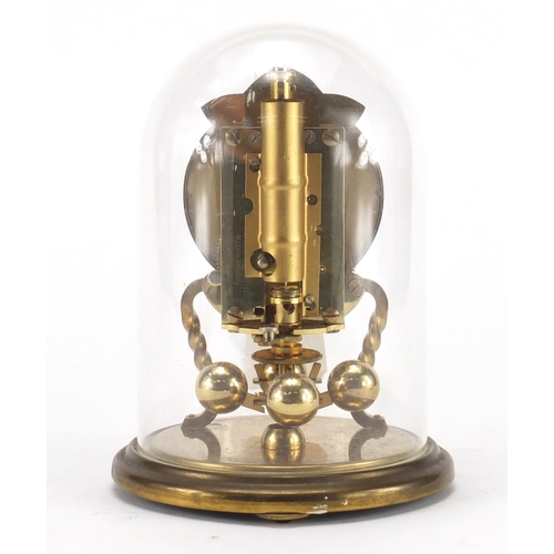 170 - Kundo brass Anniversary clock with dome, 17cm high