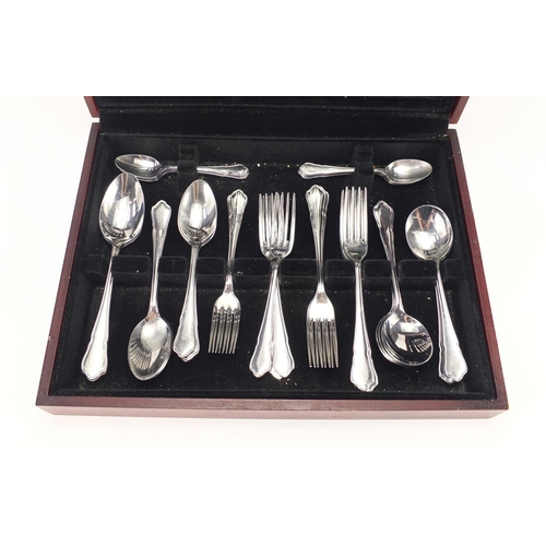 614 - George Butler part canteen of stainless steel cutlery