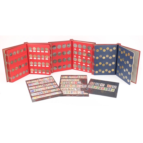 648 - British pennies and half pennies arranged in three albums and Austrian stamps