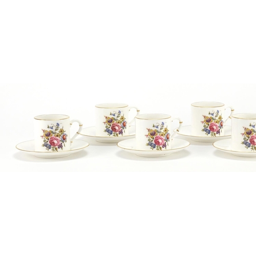 235 - Set of six Royal Worcester coffee cans and saucers
