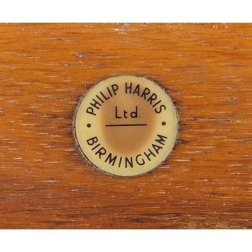 598 - Philip Harris of Birmingham cased set of balance scales, 43cm high