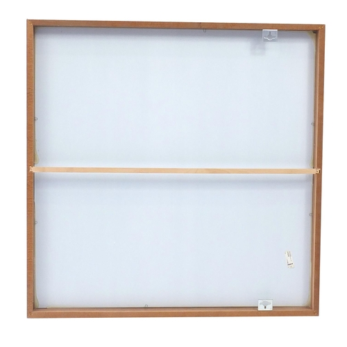102A - Wooden framed Ikea wall mirror, 70cm x 70cm
