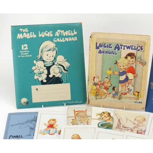 643 - Mabel Lucie Attwell ephemera including postcards, calendars and annual