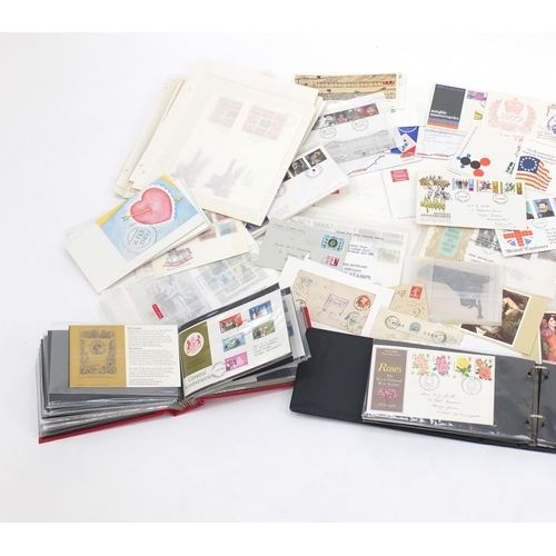 649 - Large collection of World stamps, first day covers and postcards