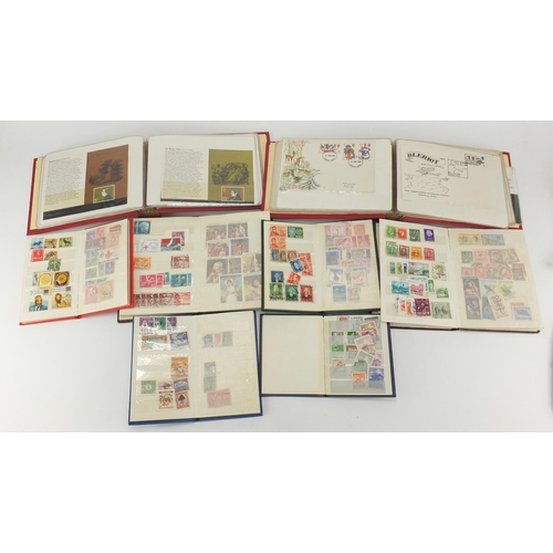 642 - World stamps and first day covers arranged in eight albums