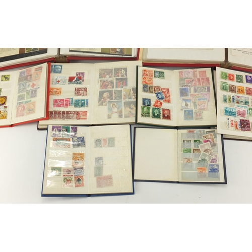 642 - World stamps and first day covers arranged in eight albums