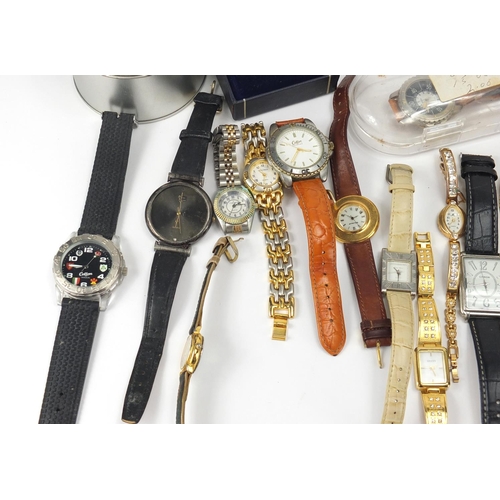 356 - Costume jewellery including wristwatches, necklaces, bracelets and Bank of England ten shilling and ... 