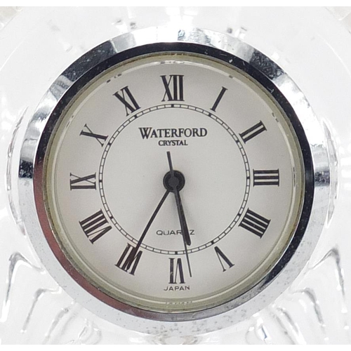 475 - Waterford crystal clock, 7.5cm high