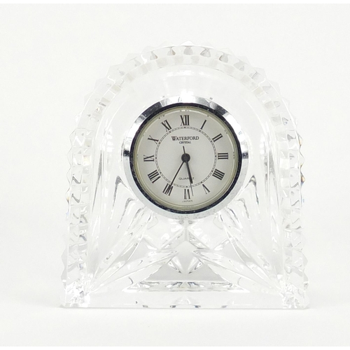 475 - Waterford crystal clock, 7.5cm high