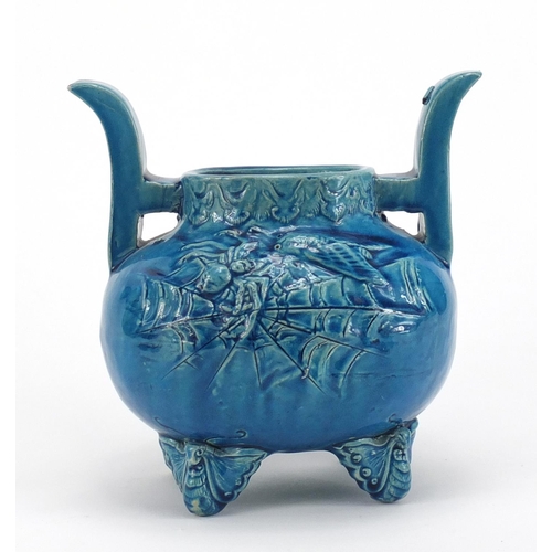 488 - Chinese turquoise glazed pottery incense burner