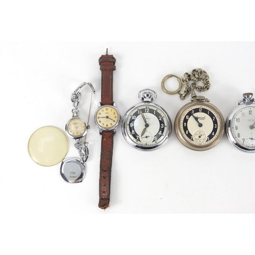 326 - Wristwatches and pocket watches including Smiths, Ingersoll and Everite