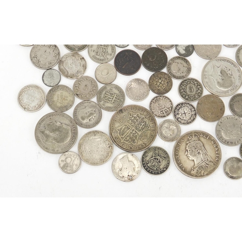 459 - British pre 1947 coins including half crowns, florins and six pence's, approximate weight 273.0g