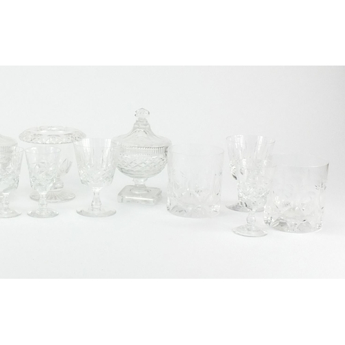 478 - Cut crystal and glassware including Edinburgh
